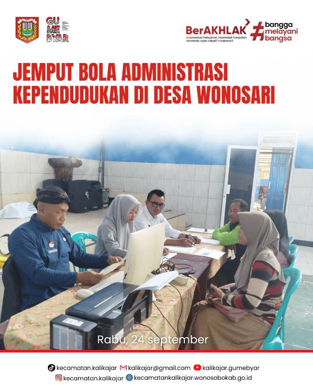 Pemerintah Kecamatan Kalikajar Gelar Layanan Jemput Bola Administrasi Kependudukan di Desa Wonosari